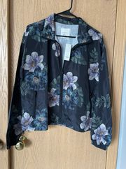 Navy Floral Windbreaker