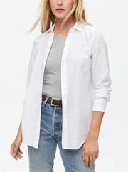 Michael Stars Joanna Lightweight Button Down Shirt - White