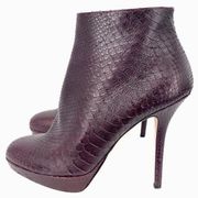 CHRISTIAN DIOR PYTHON PRINT PLATFORM HEELS ANKLE BOOTS WMNS 9.5 RETAIL $1,995