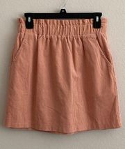 Copper Key Corduroy Paperbag Waist Mini Skirt