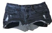 Sneak Peek Distressed Cut Off Denim Shorts 