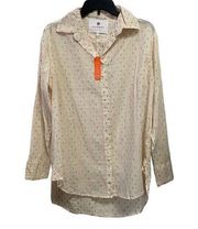 Sundry Women’s Sz 1 Shirting Oversized Colored Dot Button Down Shirt