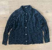 cp shades black long sleeve button down shirt