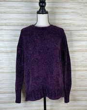 NWT Seven7 Plum Purple Chunky Chenille Knit Sweater