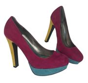 Multicolored Platform Pumps - Size 7 - Women