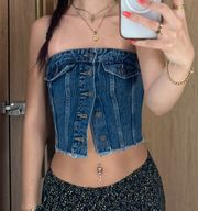 Denim Tube Top