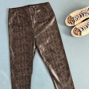 Snakeskin Faux Leather Leggings