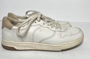 Madewell Court Sneakers White Cream Leather Size 9 Women’s