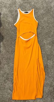 Orange Midi Dress