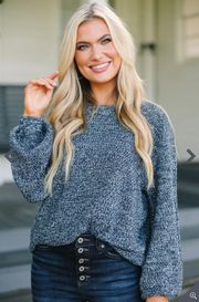 Slouchy Bubble Sleeve Sweater