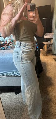 High Rise Wide Leg Jeans