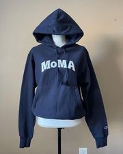 Champion  | Navy Blue MoMA Kangaroo Pocket Hoodie Sz S