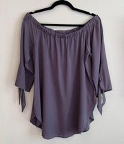 Just Quella NEW Purple off the shoulder top ~ NWT Women’s Size M