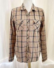 Roxy plaid button shirt Size Small