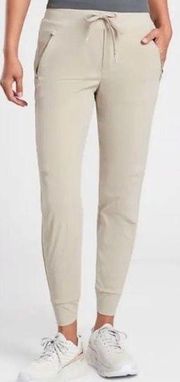 Trekkie Khaki Beige Zip Pocket Athletic Jogger Pants Size 2