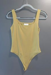 Aristide Olive Green  Squareneck Contour bodysuit