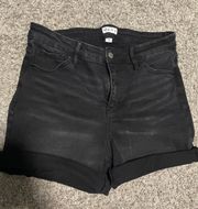 14 W Black Jean Shorts