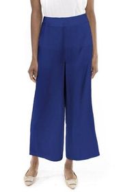 Badgley Mischka Blue Wide Leg Crop Pants Size 10