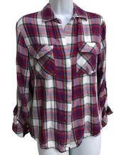 Sam Edelman Button Down Small blouse Plaid