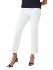 NWT SPANX Kick Flare Leg Cropped Pull On Pant In Classic White PETITE MEDIUM
