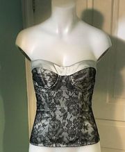 La Perla Bustier Lace & Satin sz42 6US