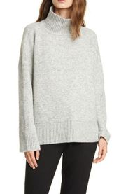 Grey Boxy Turtleneck Sweater