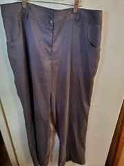 CHICOS SIZE 2 gray pants snap fly closure waist 36 inches in inseam 29 inches