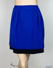 Vince Camuto Blue & Black Tier Pencil Skirt 12