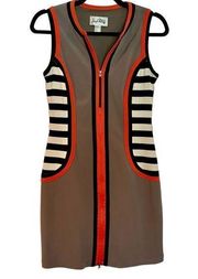 Joseph ribkoff designer zip front dress size 4