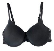 Adrienne Vittadini 42D Bra Black Underwire Support Stretch Plus Unpadded 828