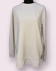 Limitless Gray Ribbed Side Zipper Sweatshirt Size M