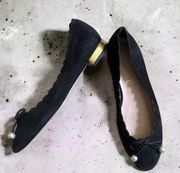 Murray suede ballet flats pearl black gold