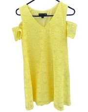 NWT Madison Leigh size 10 yellow lace dress