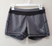 Puma Athletic Shortie Shorts Dry Cell Sport Lifestyle Gym Gray Black Size Small