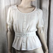 E&M Prairiecore Button Up Blouse Small