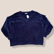 NWT Notations Navy Sweater