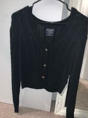 Black Crop Sweater