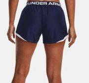 Under Armour  UA Woman’s Play Up 2.0 Navy Shorts, EUC, Size Large