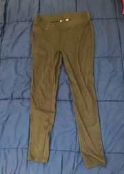 Seven‎ For All Mankind Army Green Leggings Skinny Pull On Size M