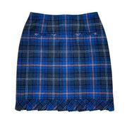 *CAbi Chilly Chantilly Plaid Pencil Skirt Womens Size 8 Wool Blend Fall Winter