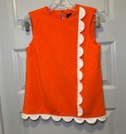 Victoria Beckham For Target Orange Scallop Trim Sleeveless Blouse size XS