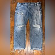 silver Sam skinny distressed jeans sz 31 waist