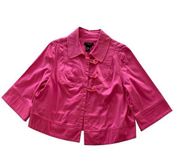 Sandro Sportswear Hot Pink Swing Jacket Cuffed Sleeves Blazer Large