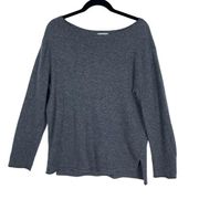 Women's Pure Cashmere Long Sleeve Crew Neck Sweater Large Reg Grey