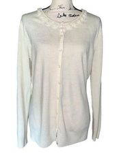 Laura Scott cream pearl sweater large