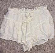 White Flowy Shorts