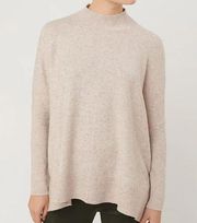 LOFT Flecked Rib Trim Poncho Sweater