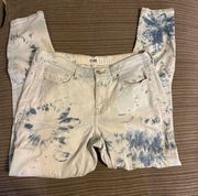 Lularoe acid wash tie dye jeans 29