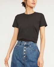 Everlane The Organic Cotton Crew black soft tee shirt Size XXS NWT