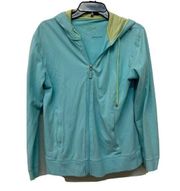 Fresh Produce Womens Blue Full Zip Hooded Track Long Sleeve Jacket